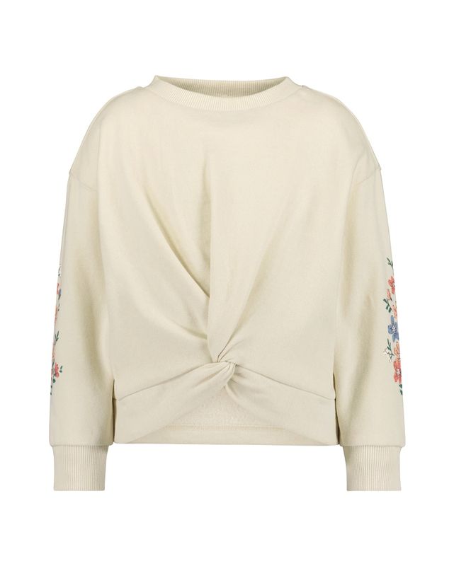 Blue seven flower sweater beige