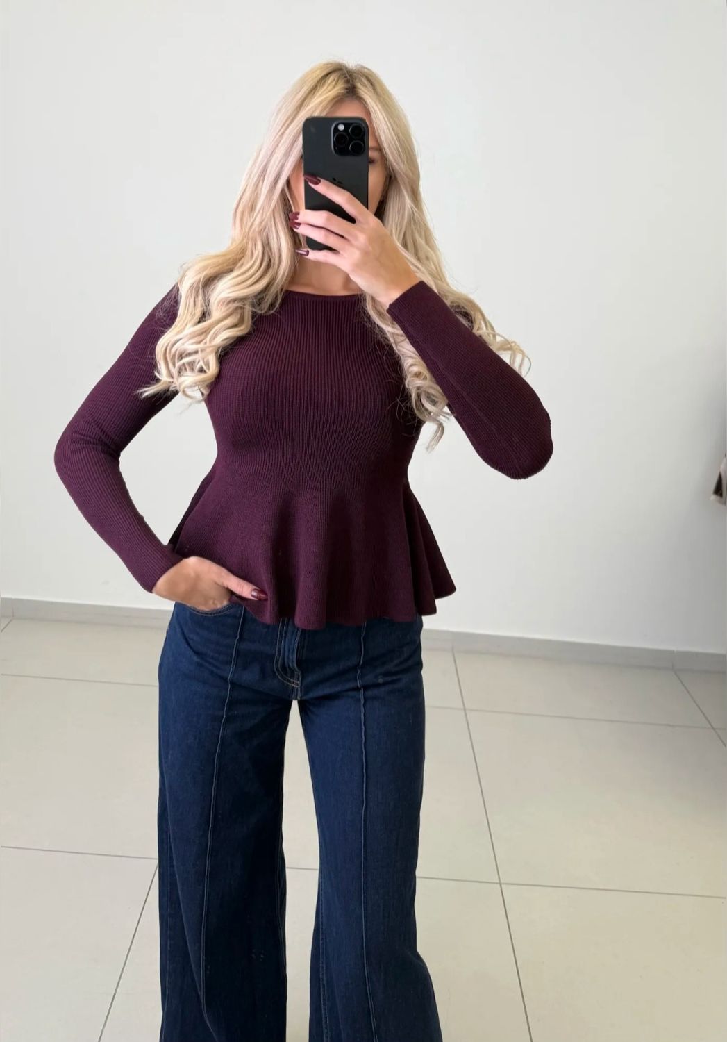 Top Lillie aubergine