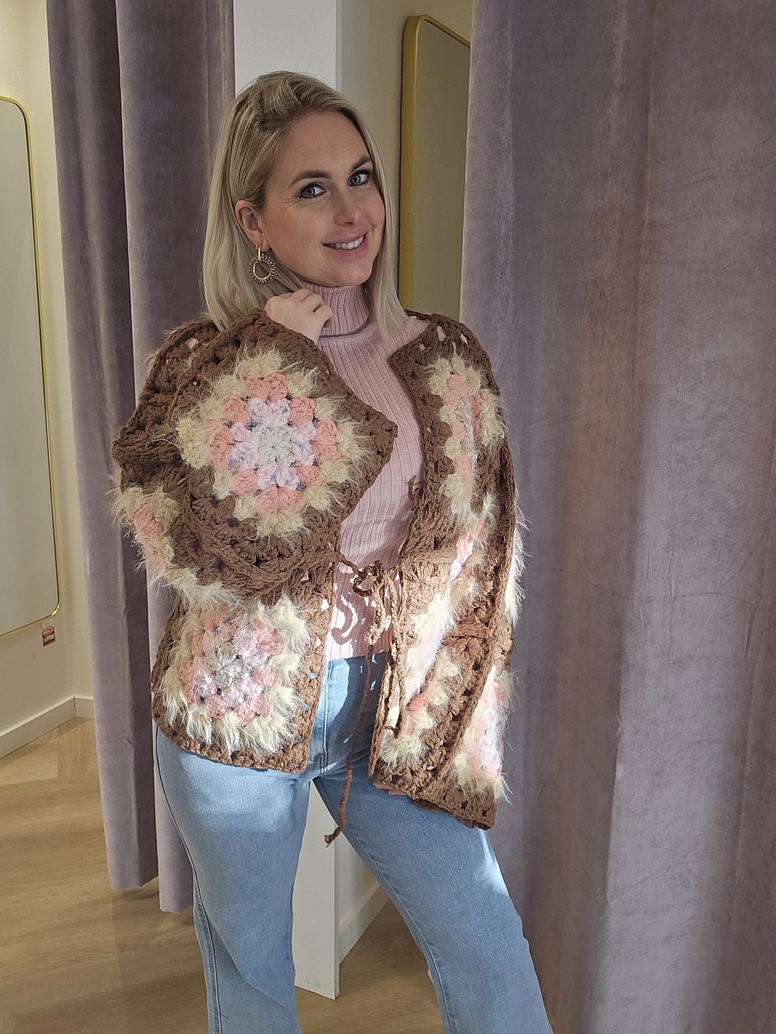 Handgemaakt crochet vest boho