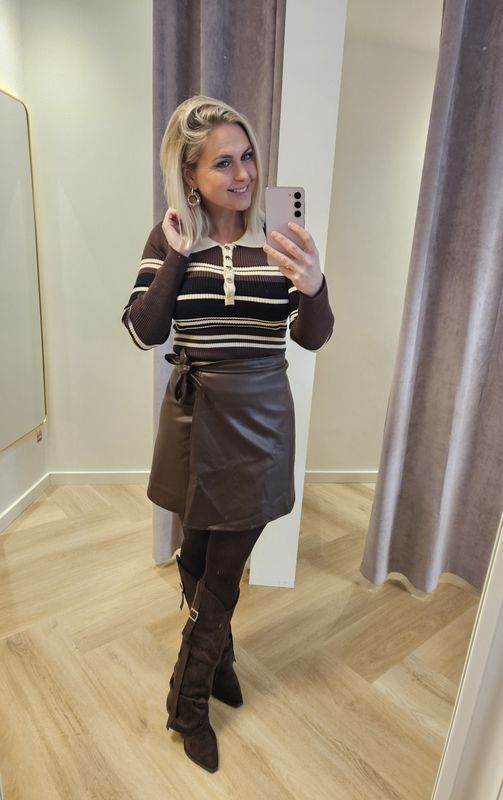 Strepen body met gouden details