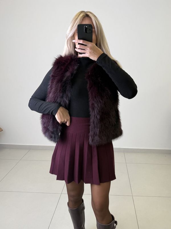 Faux fur bontje purple