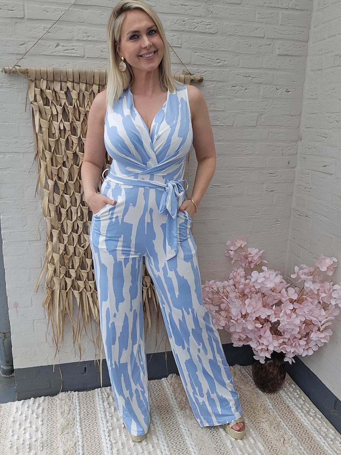Travel jumpsuit blue