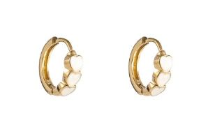 Pearly Heart Hoop E5417-2