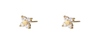 Day &amp; Eve sparkle clover stud E56165-2