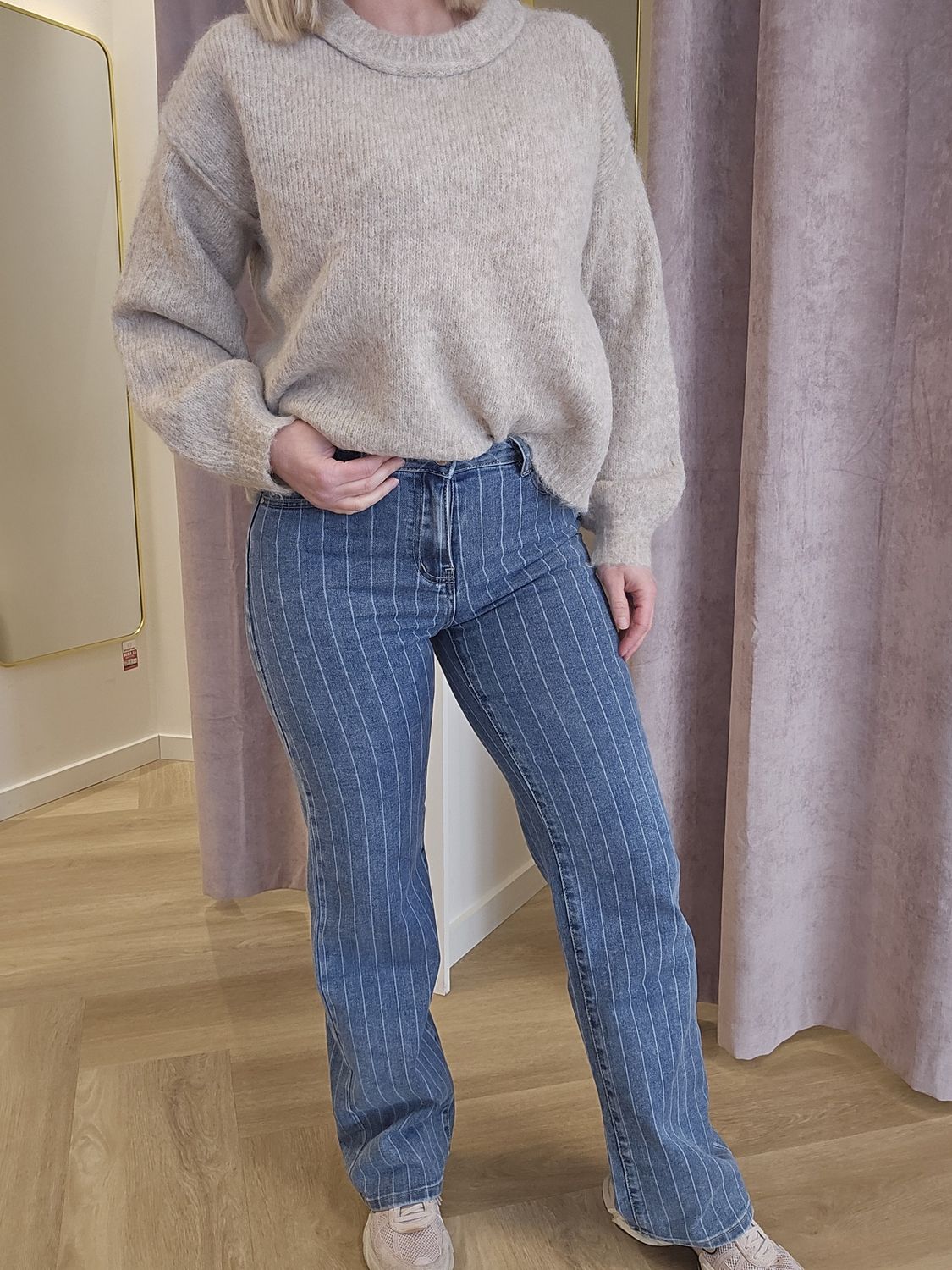 Strepen wide leg