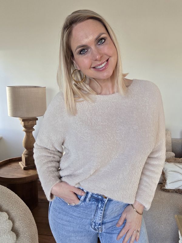 Teddy sweater beige