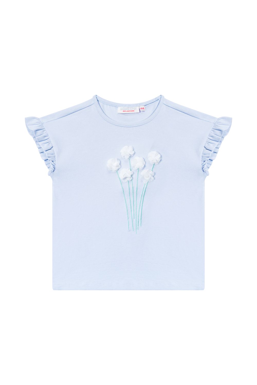 Someone lichtblauw bloemen shirt
