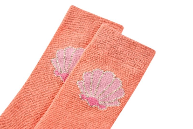 coral knie sok schelp