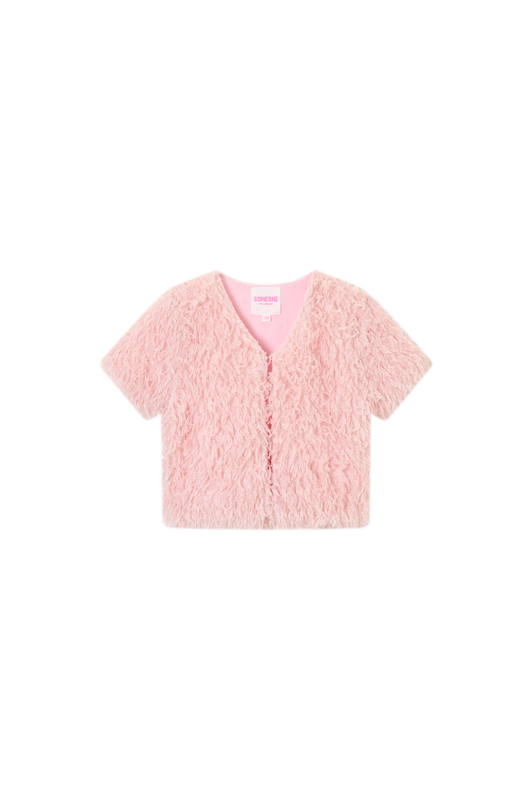 Someone fluffy rose vestje