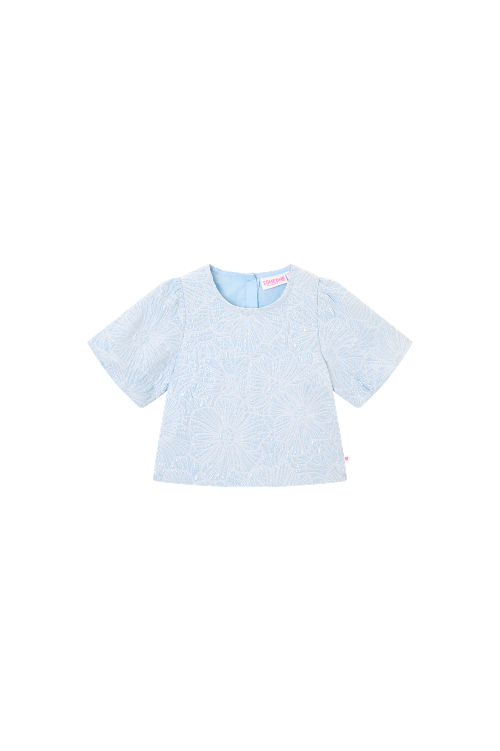 Someone lichtblauwe pofmouw top