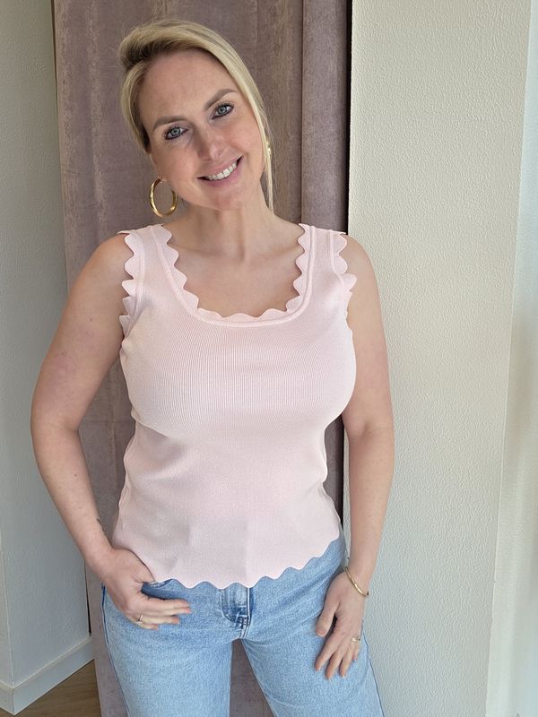 Scalop top softpink