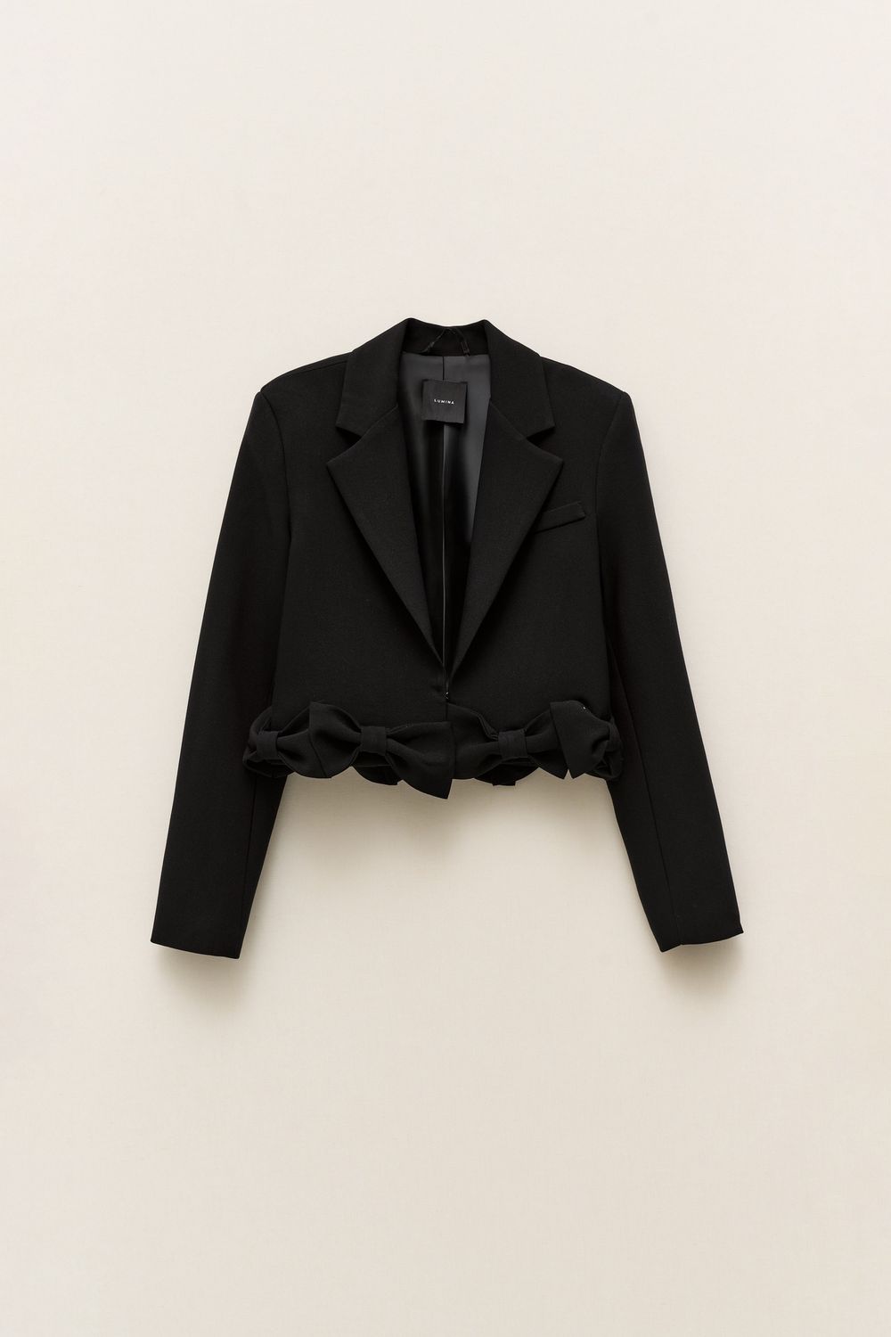 Lumina blazer met strikken zwart