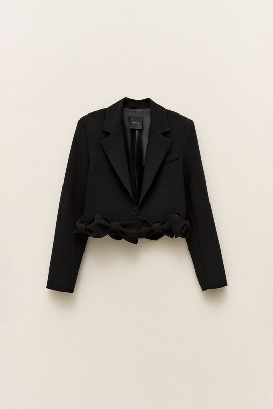 Lumina blazer met strikken zwart