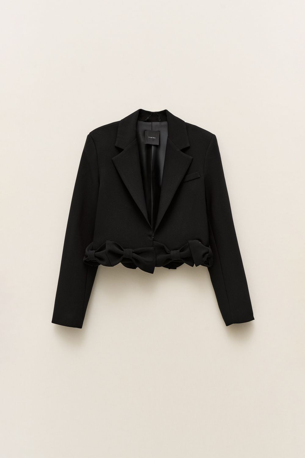 Lumina blazer met strikken zwart
