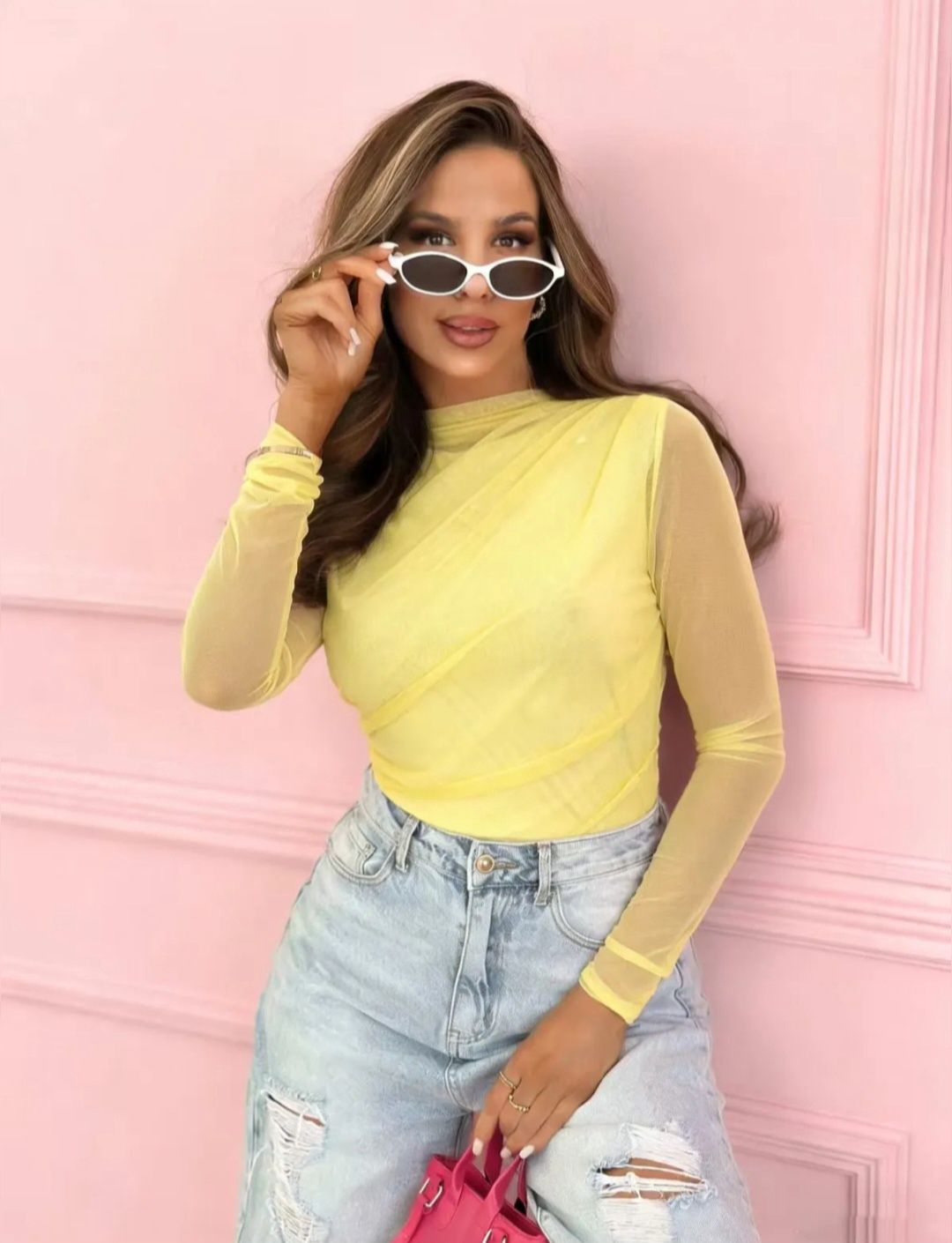 Transparante body geel