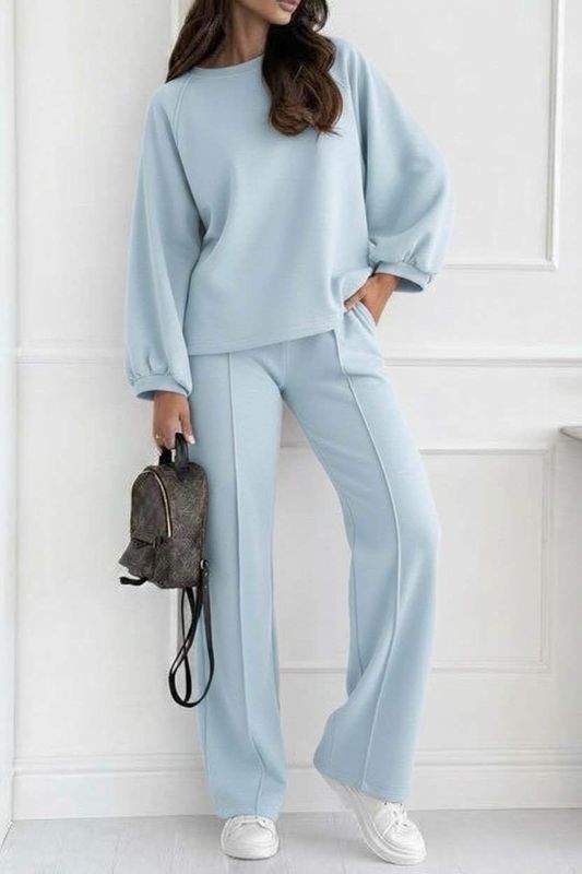 Viscose comfy suit "Leila" babyblue