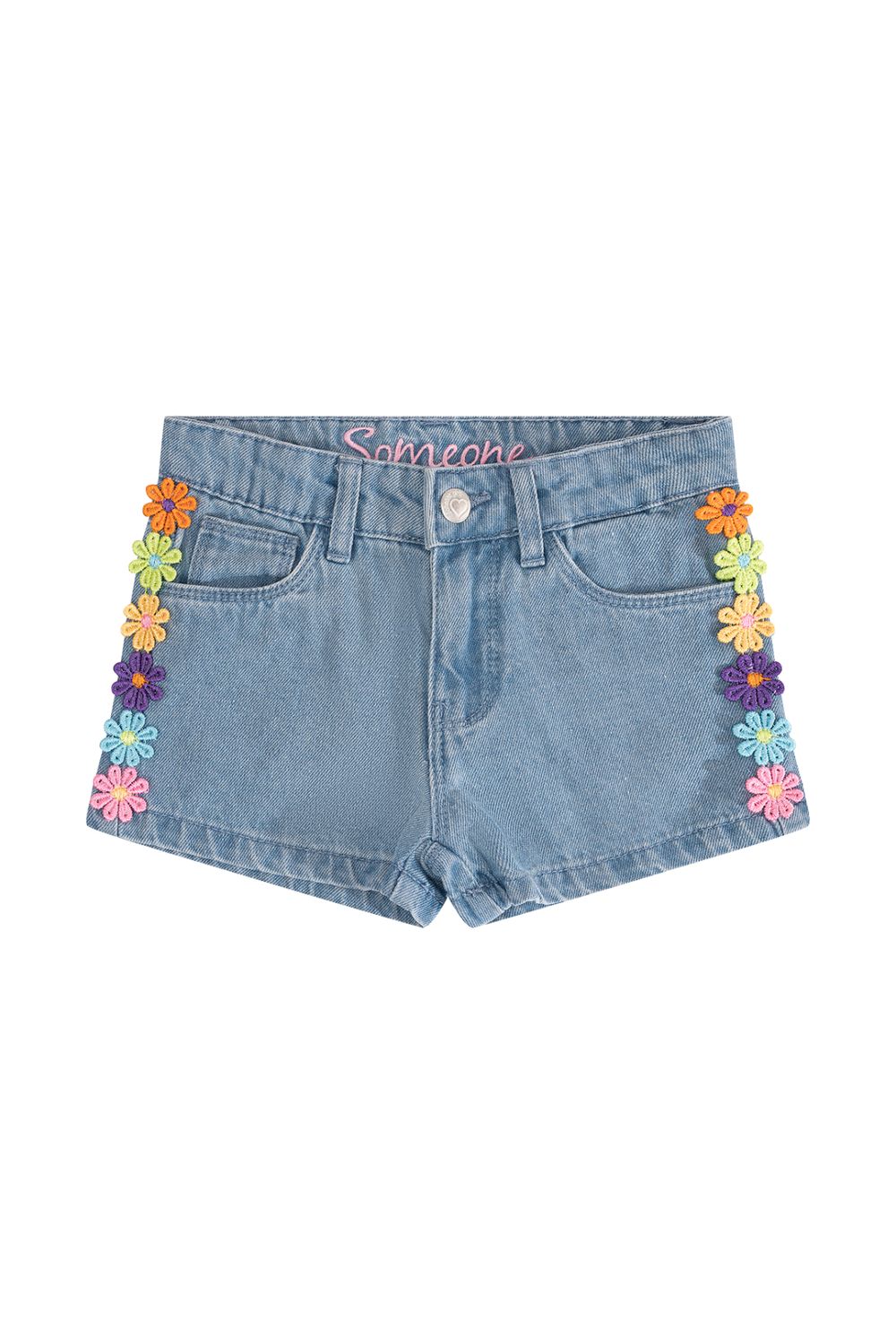 Someone Denim short met bloemen - MARLEY-SG-30