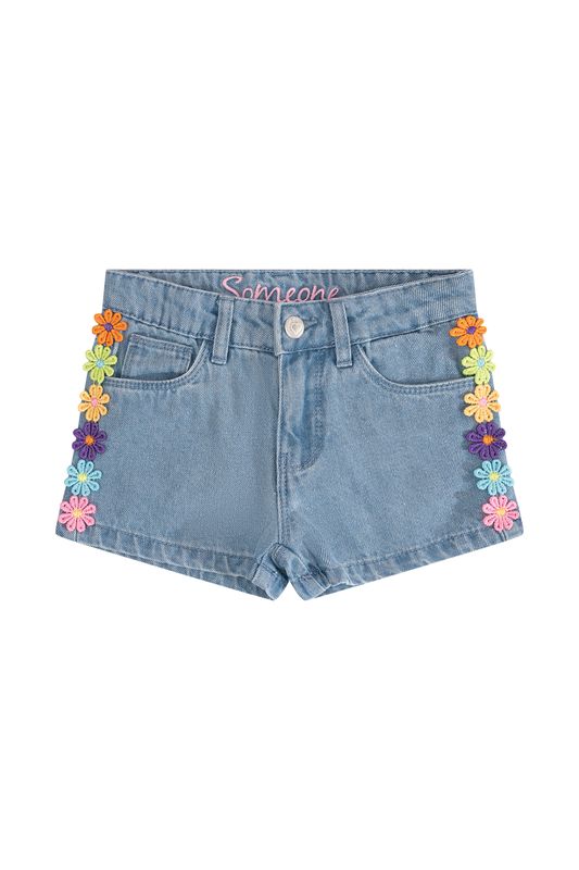 Someone Denim short met bloemen - MARLEY-SG-30