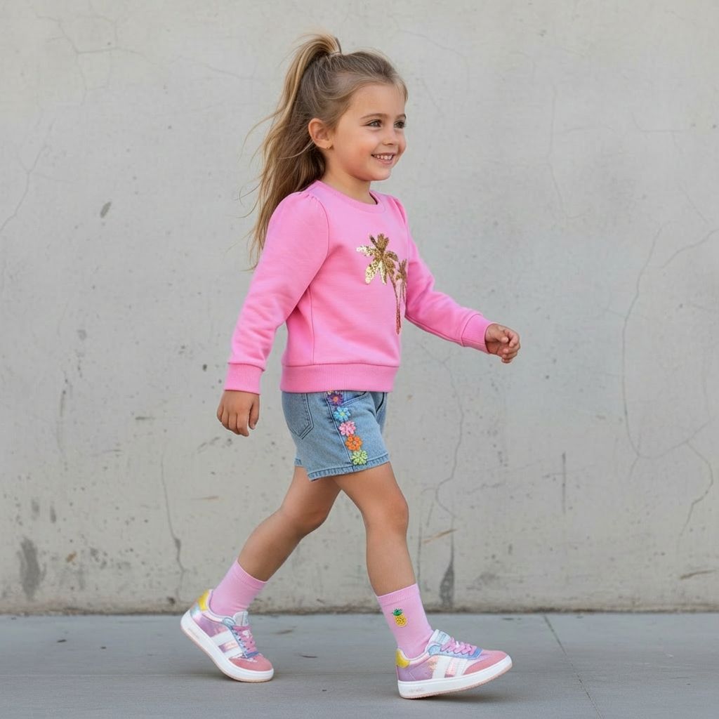 Someone Denim short met bloemen - MARLEY-SG-30