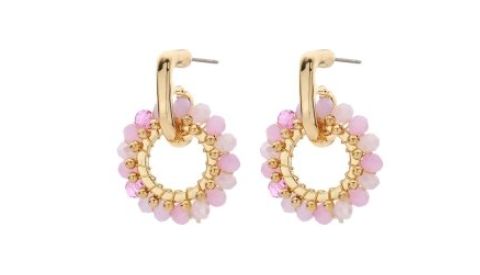 Biba lila/paarse facet oorbel