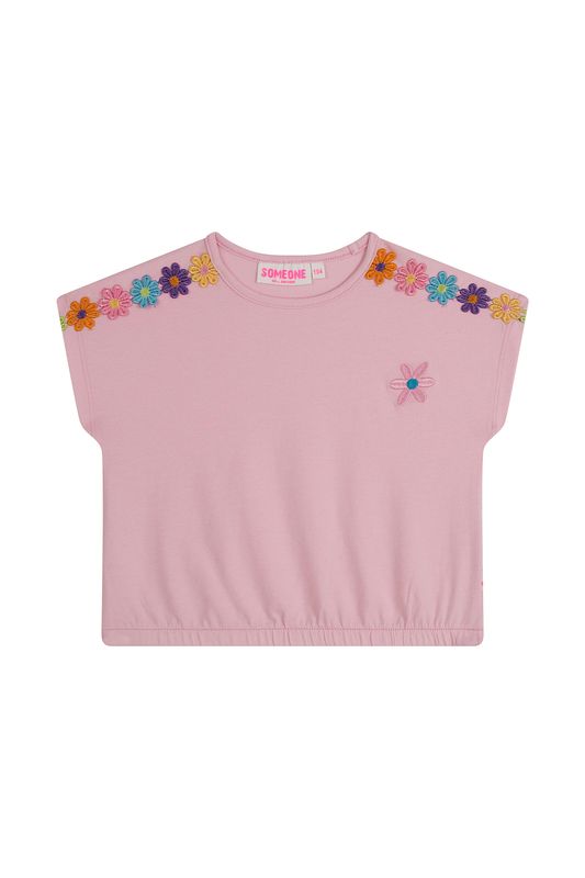 Someone roze shirtje met bloemen MARLEY-SG-02-G