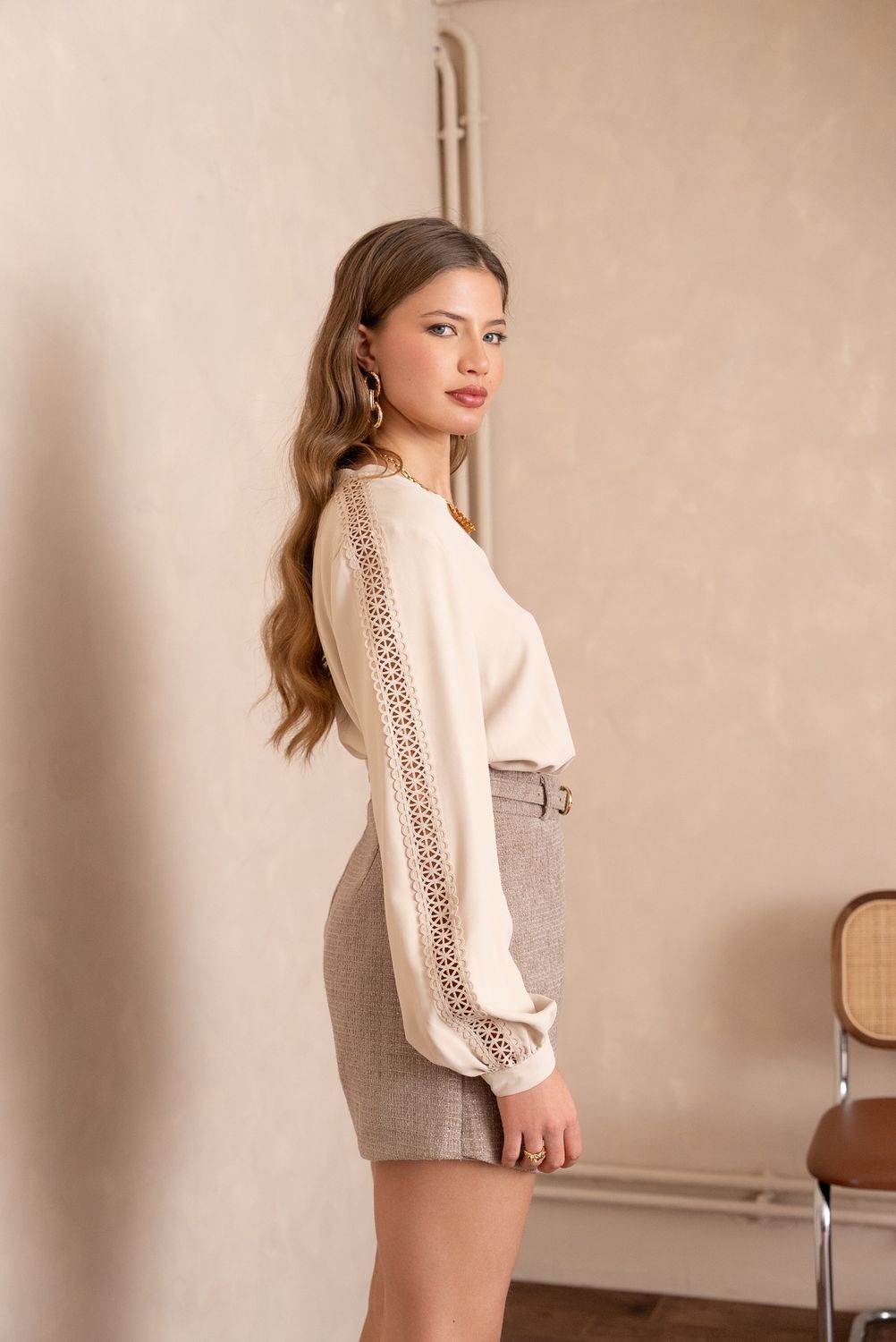 Lulumary beige blouse