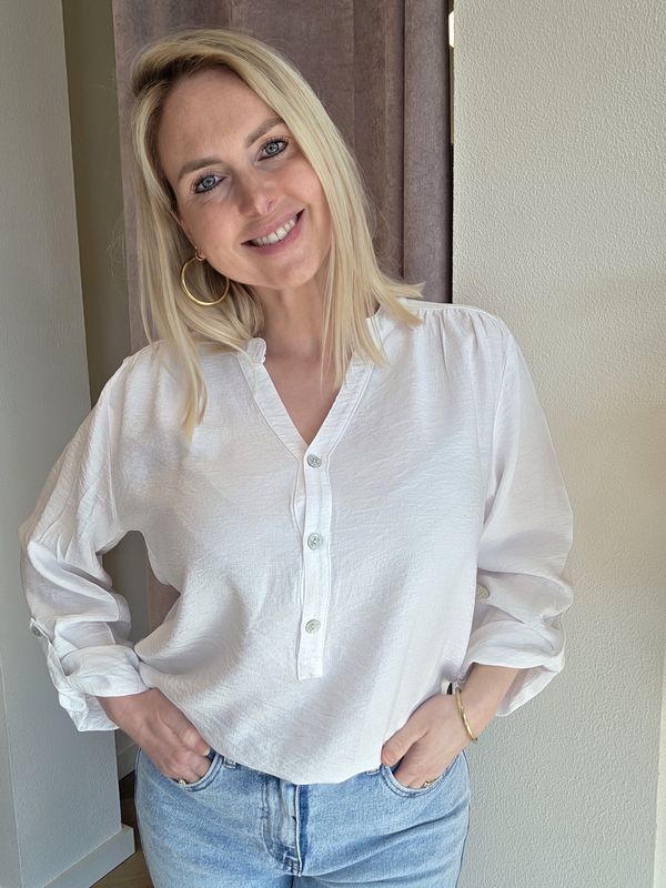 Witte zomerblouse