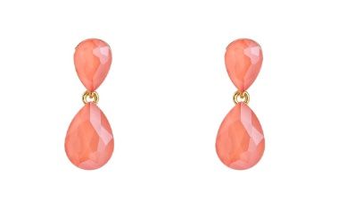 Day &amp; Eve Little Double Drop - 14K + Coral- E60003-4