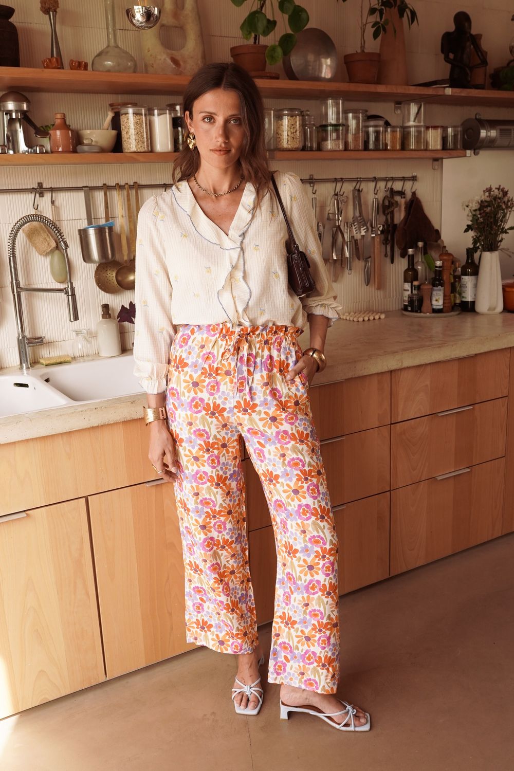 Colourfull bloementjes broek