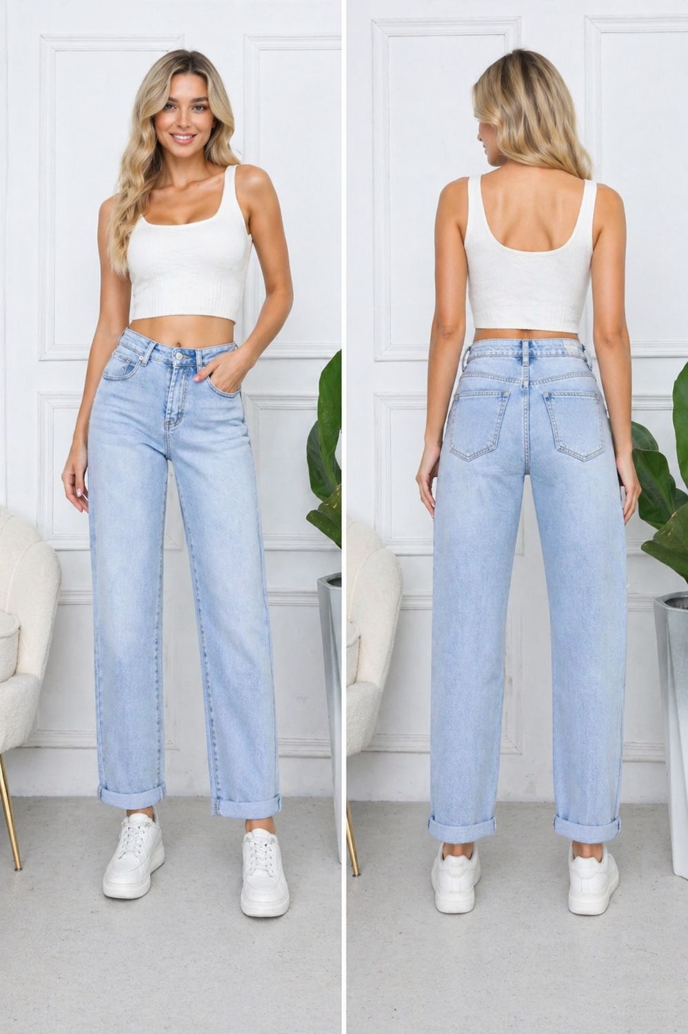 Laulia momfit medium light jeans