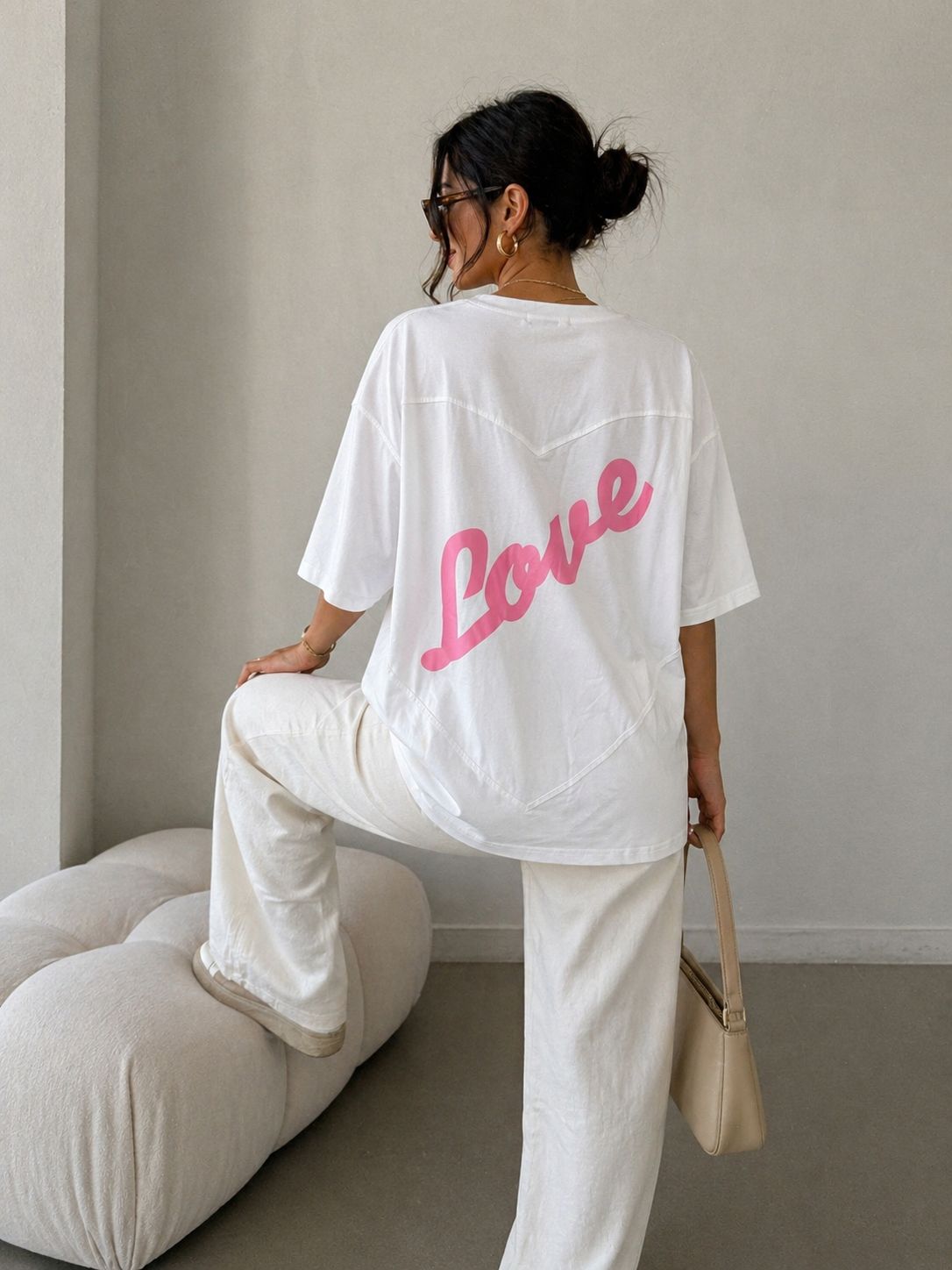 Stella love shirt wit/roze