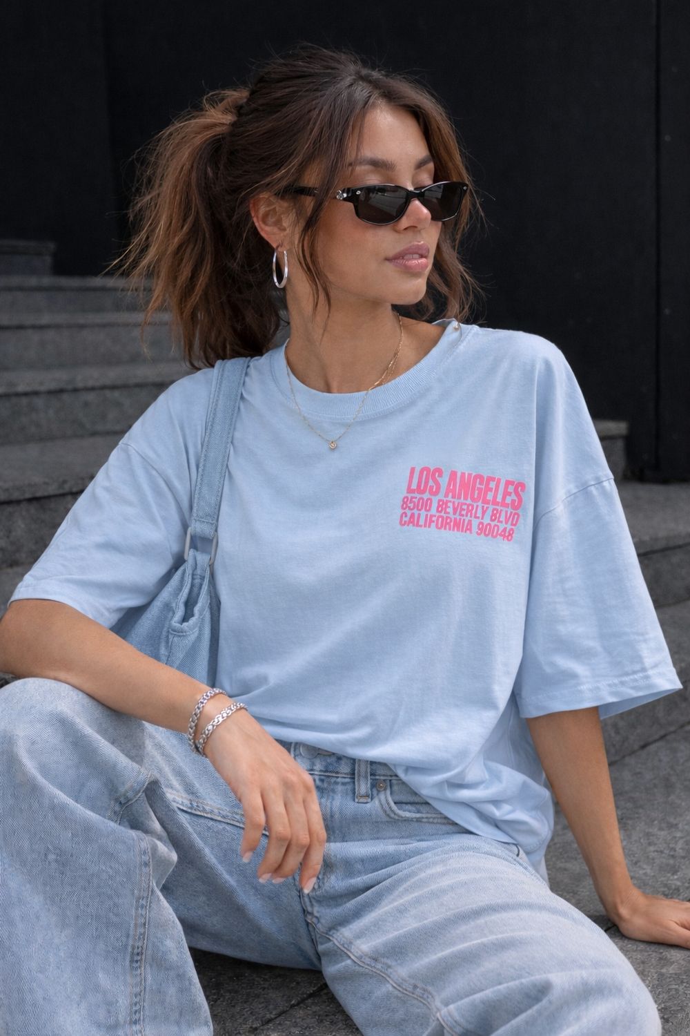 Los Angeles/ Beverly shirt blauw