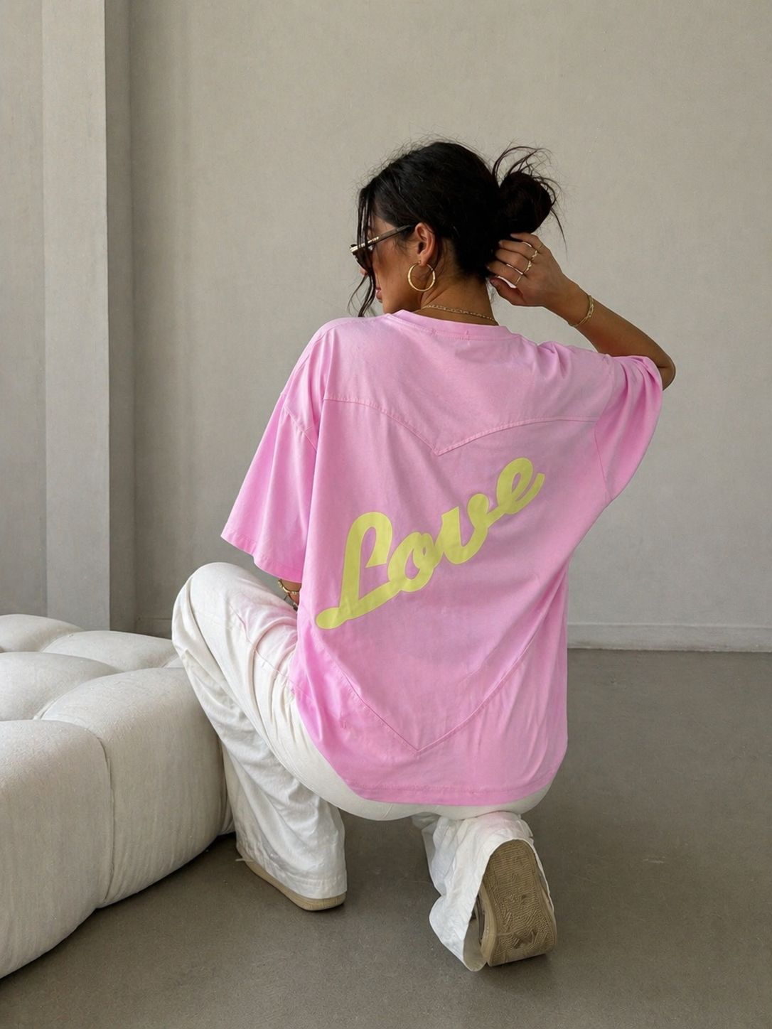 Stella love shirt roze/ geel