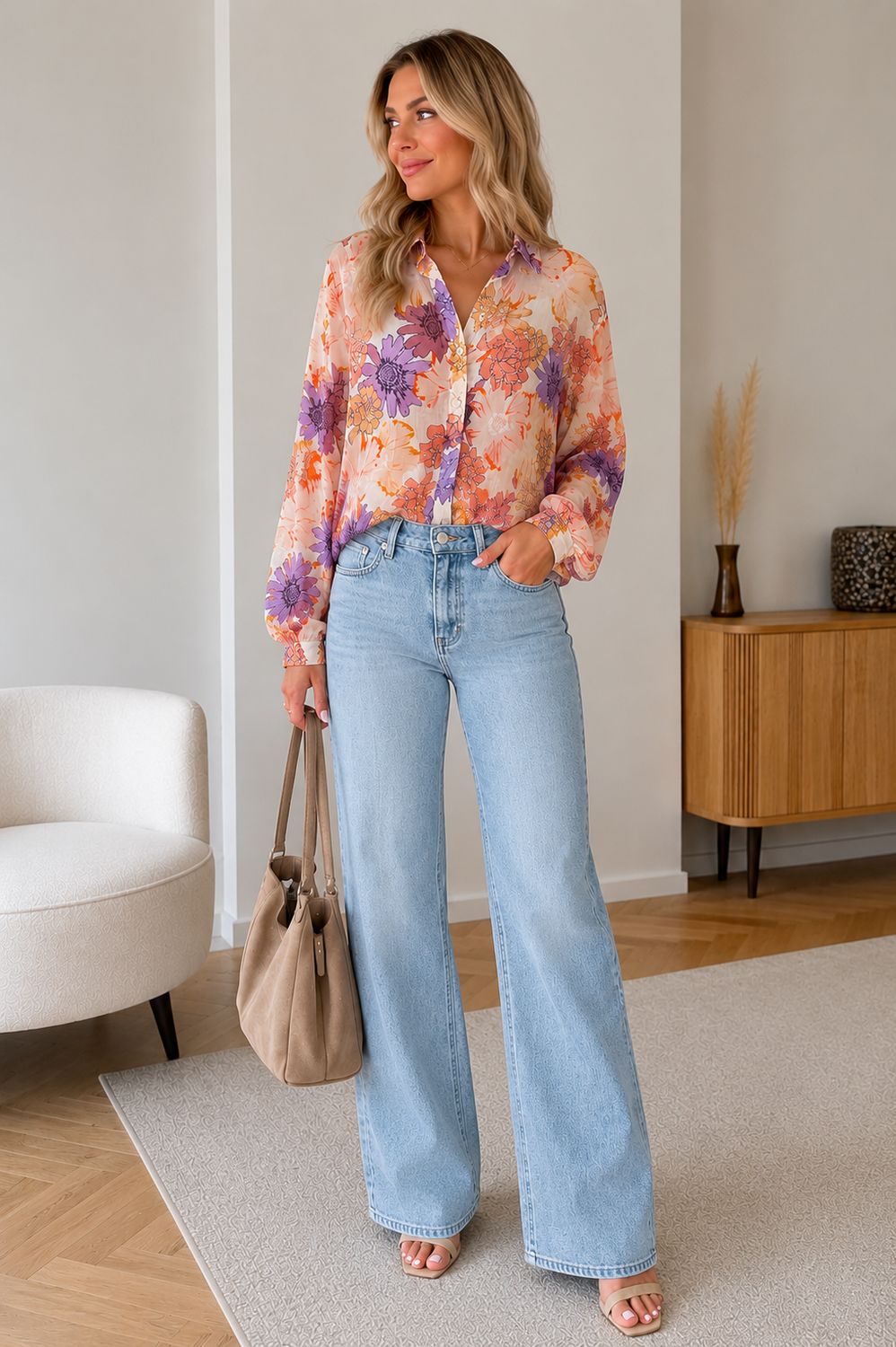Zomerblouse met bloemen "Porta"