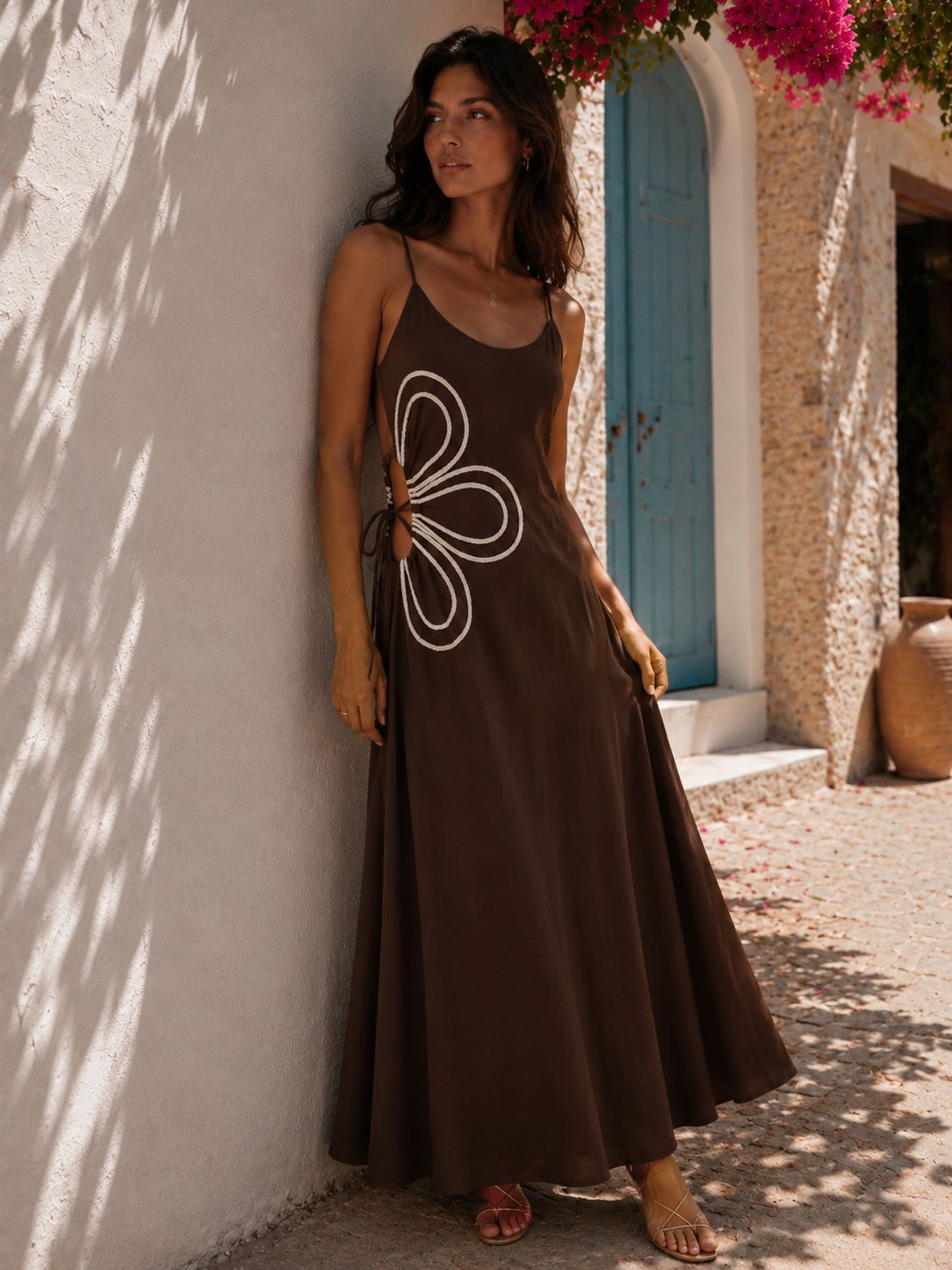 Madison flower dress bruin