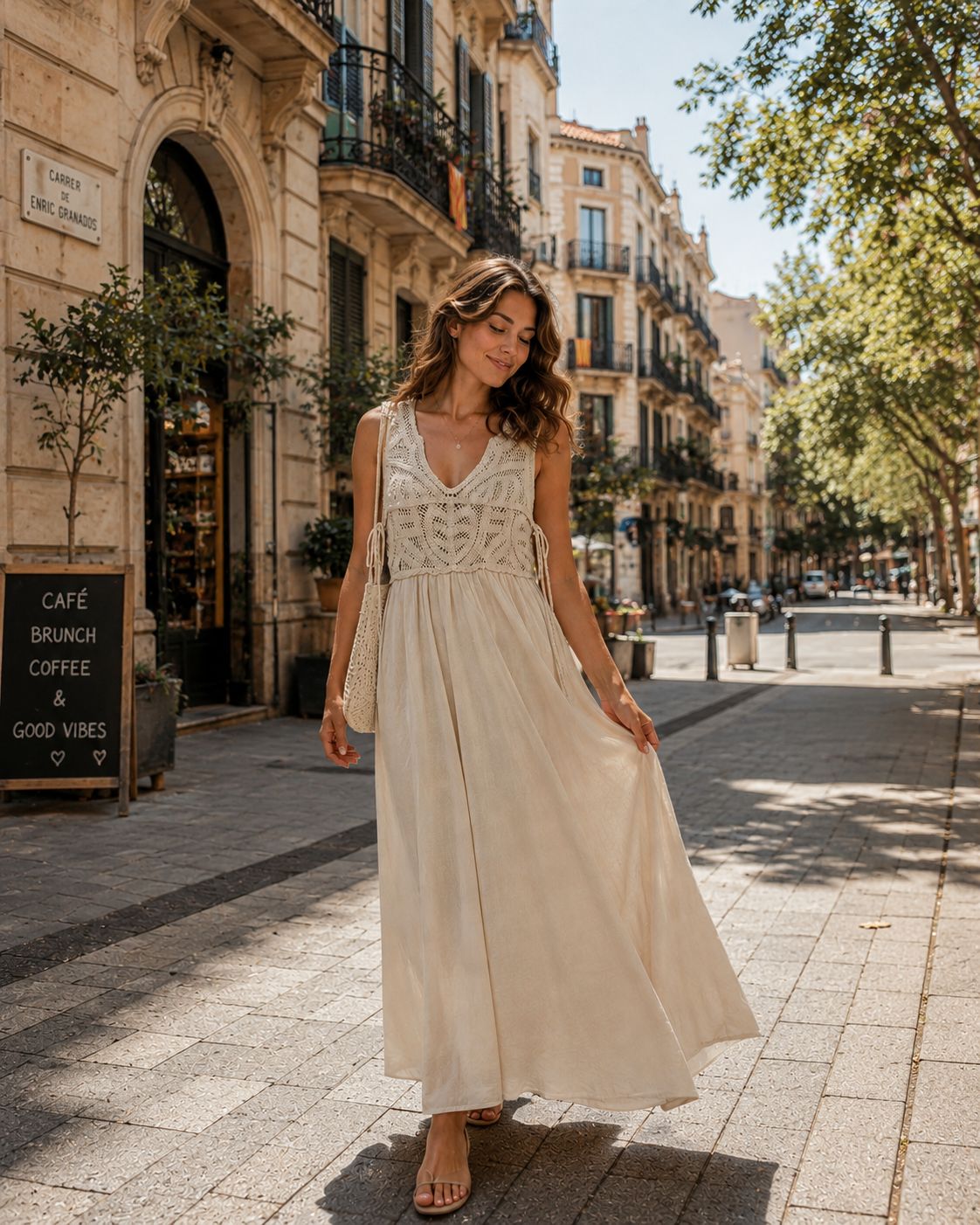 Bohemian lalou dress