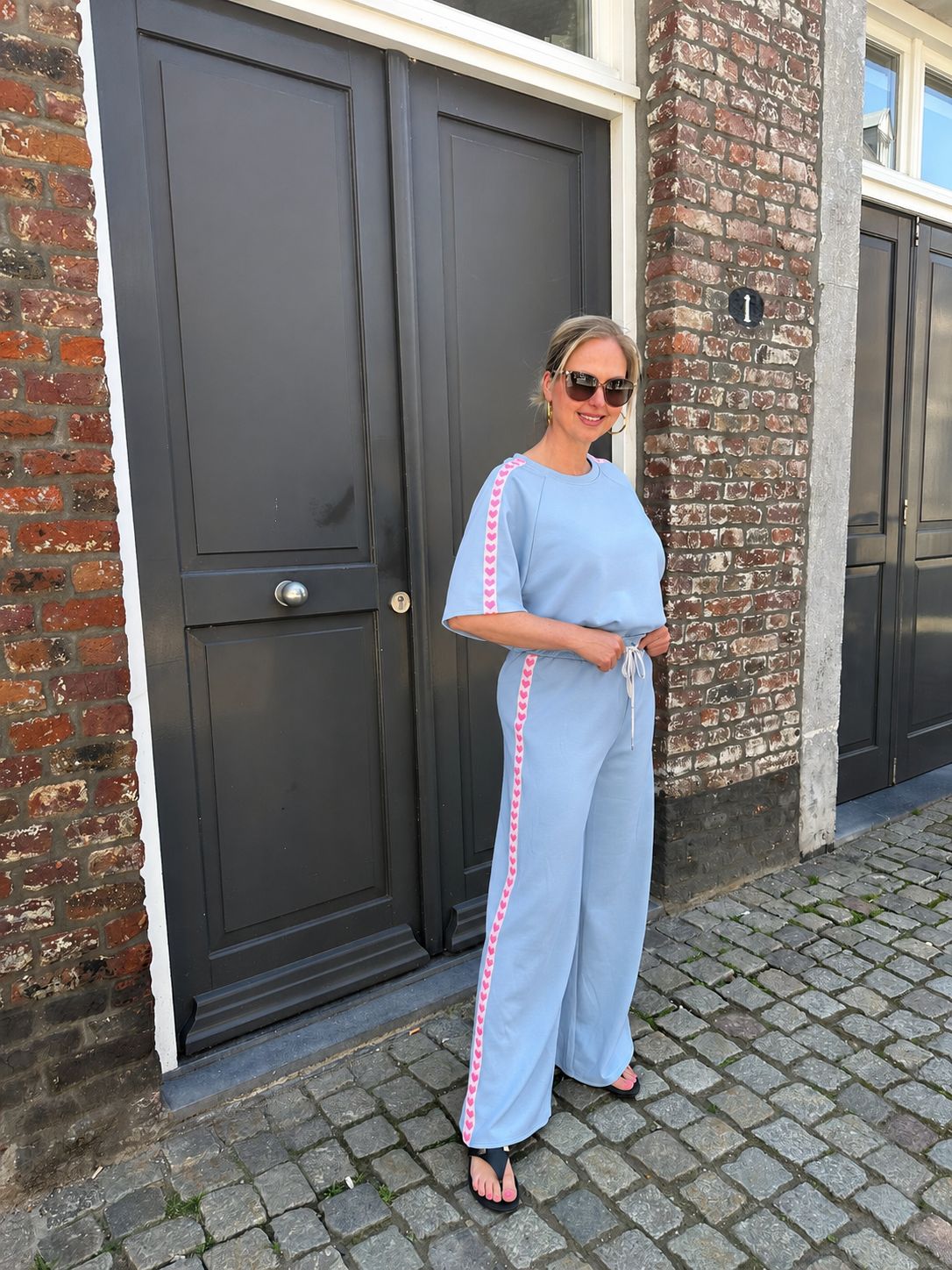 Comfy suits "Hearts" blauw