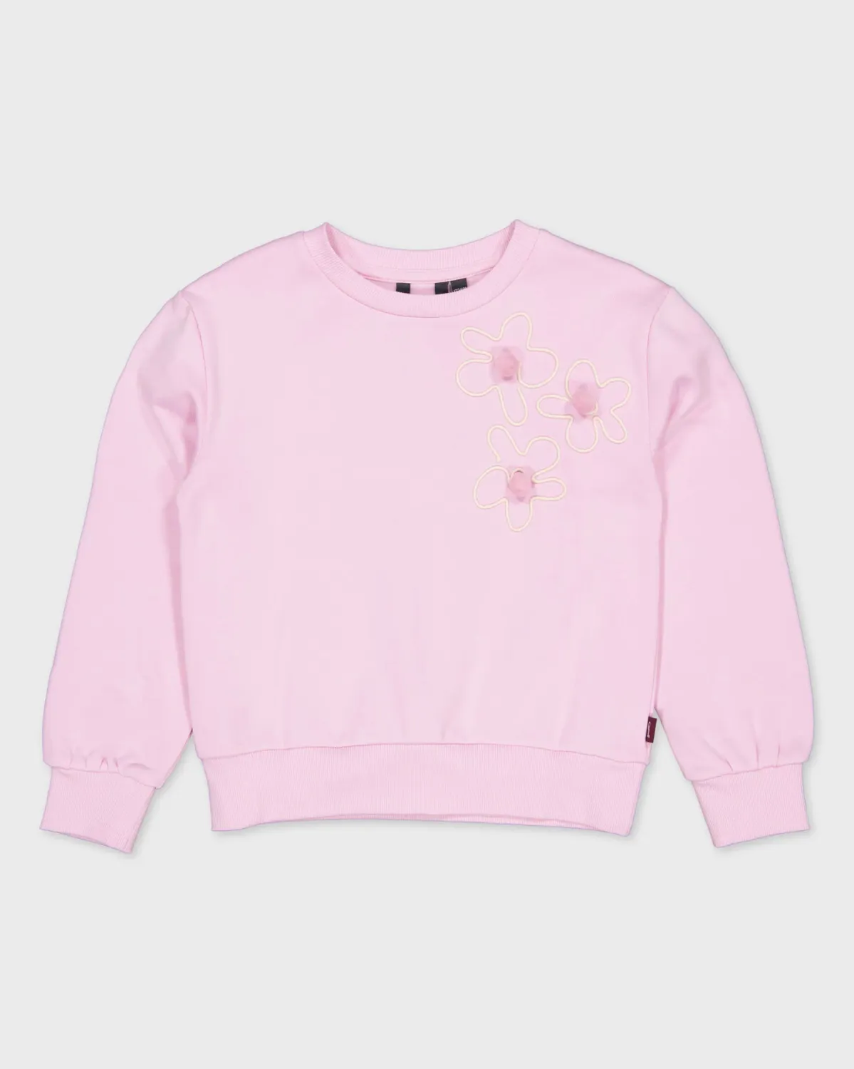 Lichtroze sweater met kleine borduursels | Lavender