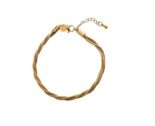 B66428-2 Day &amp; Eve Twisted Bracelet - 14K