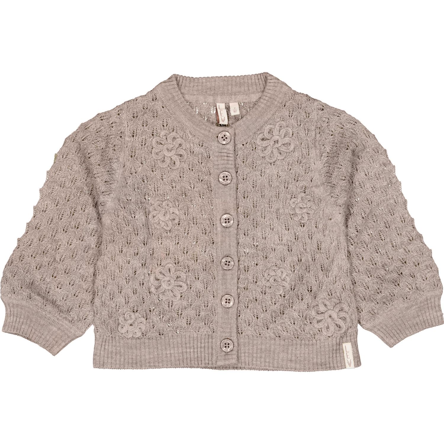 Lichtgrijs gebreid vest met structuur | Light Taupe