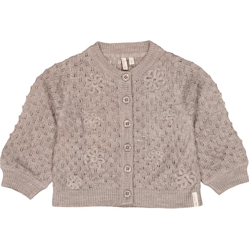 Lichtgrijs gebreid vest met structuur | Light Taupe