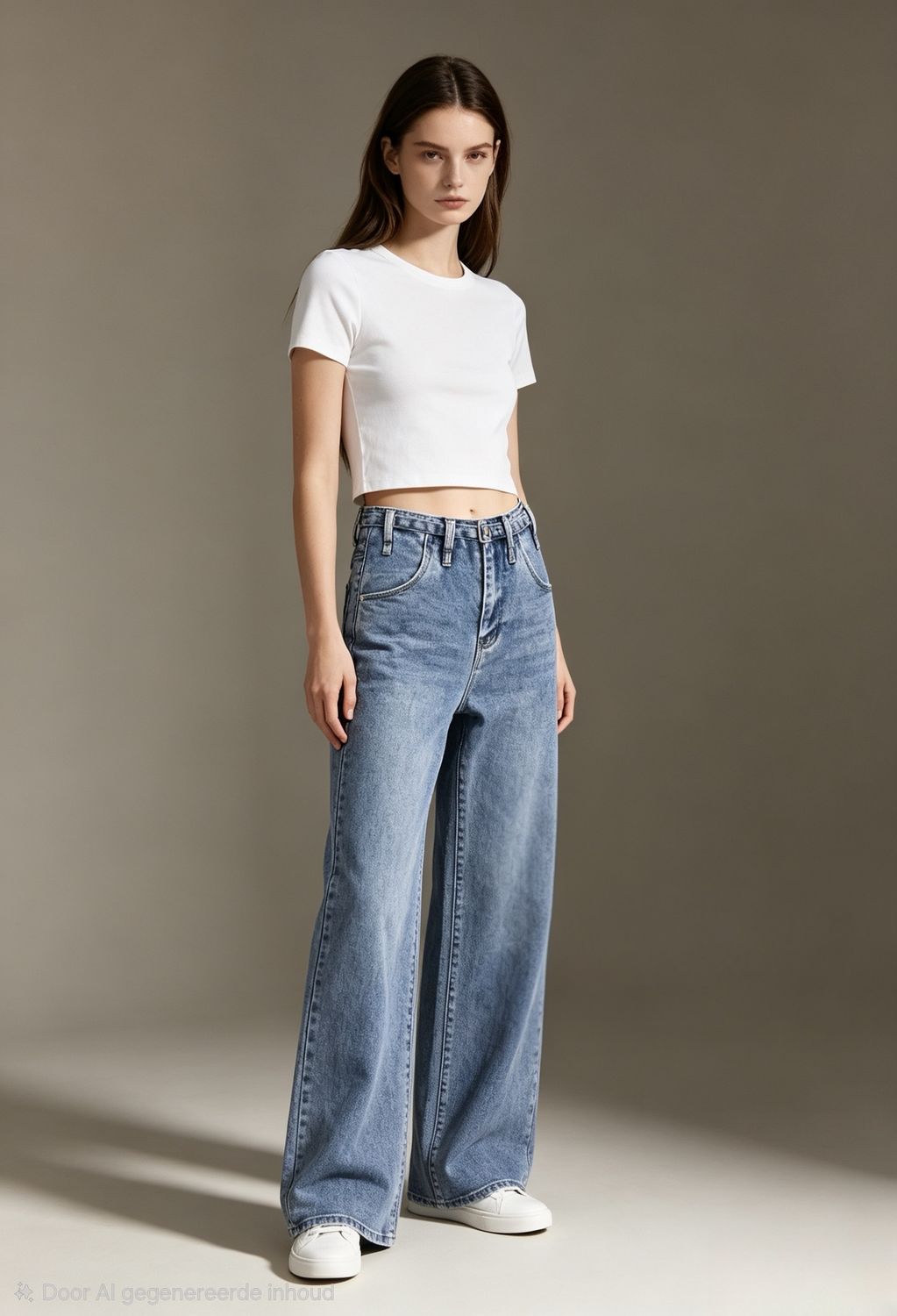 Laulia Dad-Fit jeans met riempje