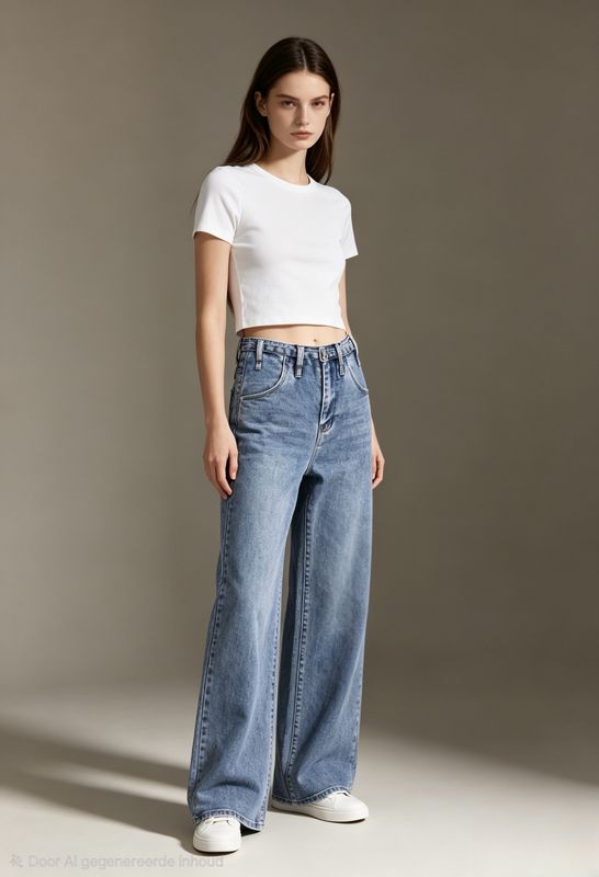 Laulia Dad-Fit jeans met riempje