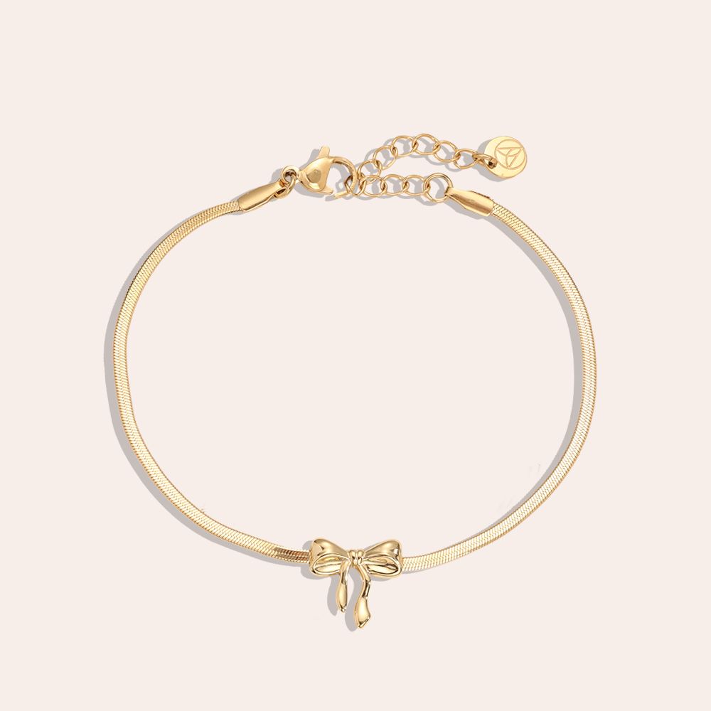 Stainless Steel classic bow armbandje
