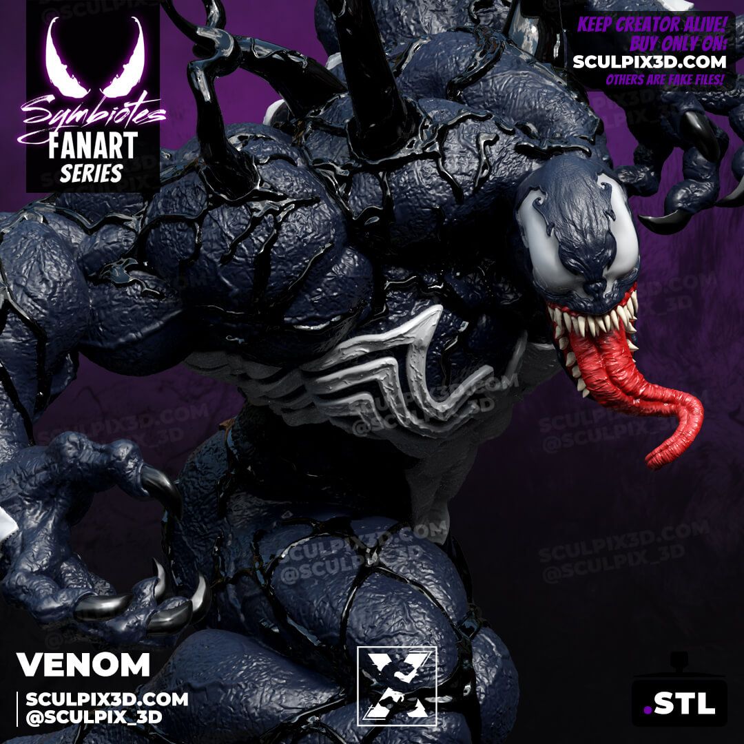 VENOM STL files  for 3D Printing model statue