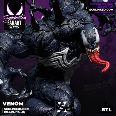 VENOM STL files  for 3D Printing model statue