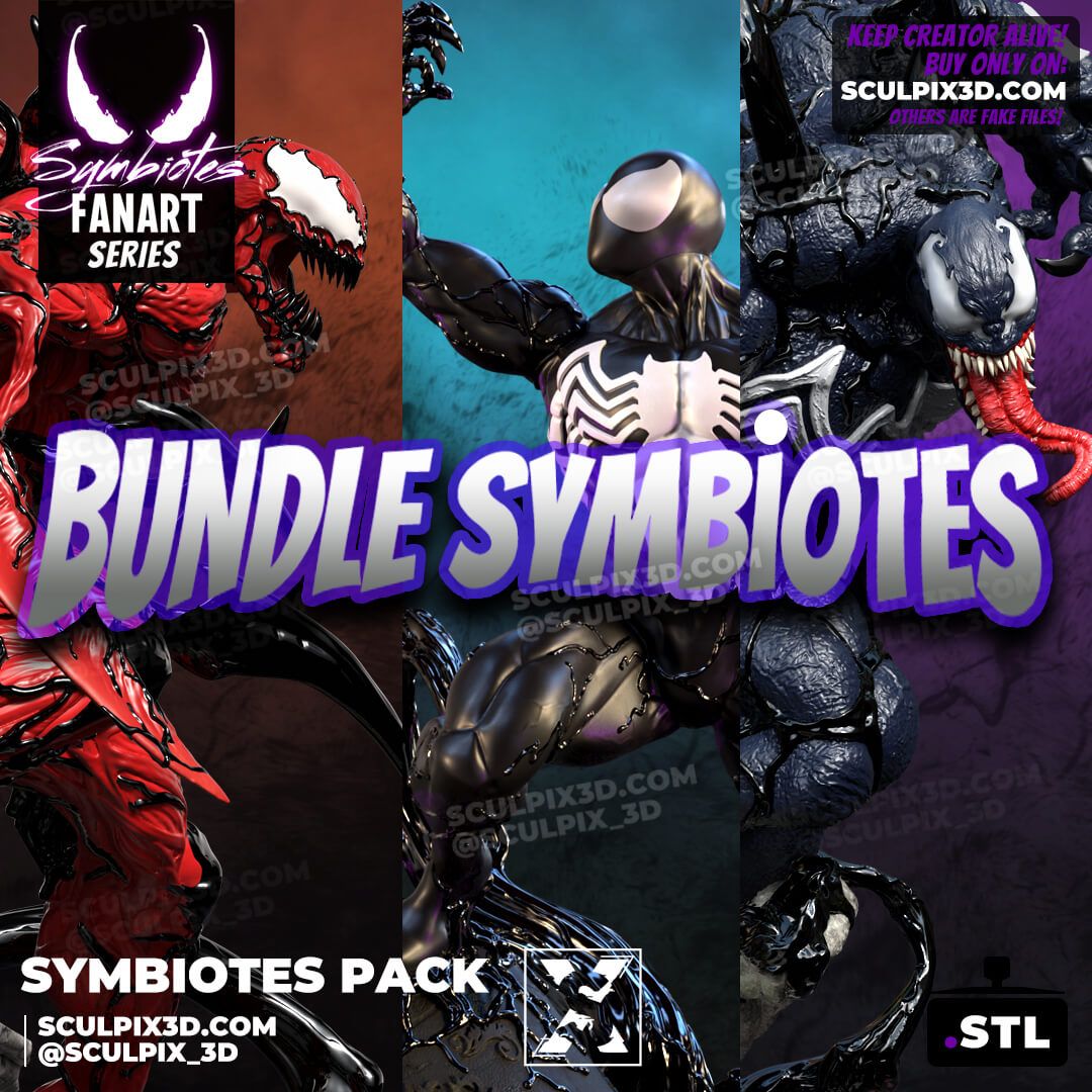 SYMBIOTES PACK – STL FILES FOR 3D PRINTING
