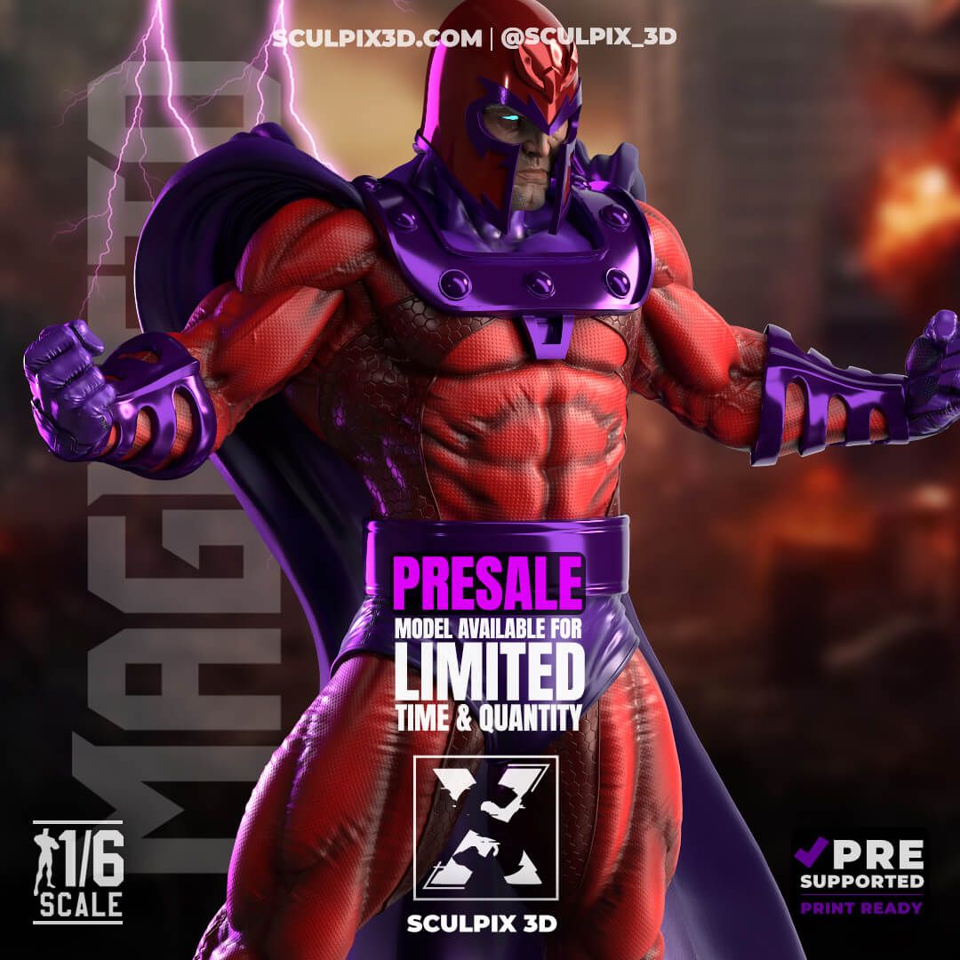 PRESALE MAGNETO Stl files for 3d printing model statue