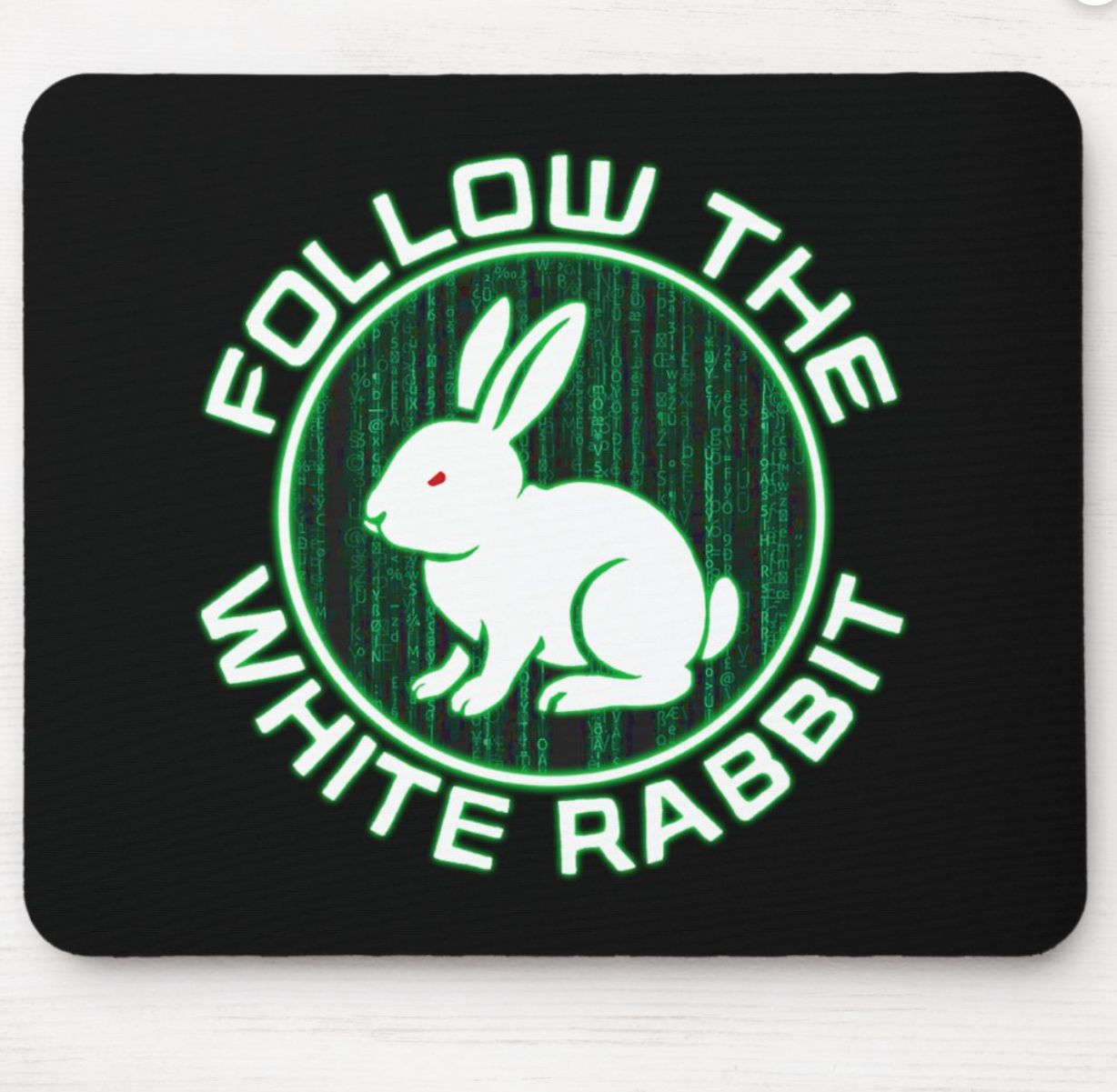 Follow the White Rabbit Matrix-Inspired Mouse Pad