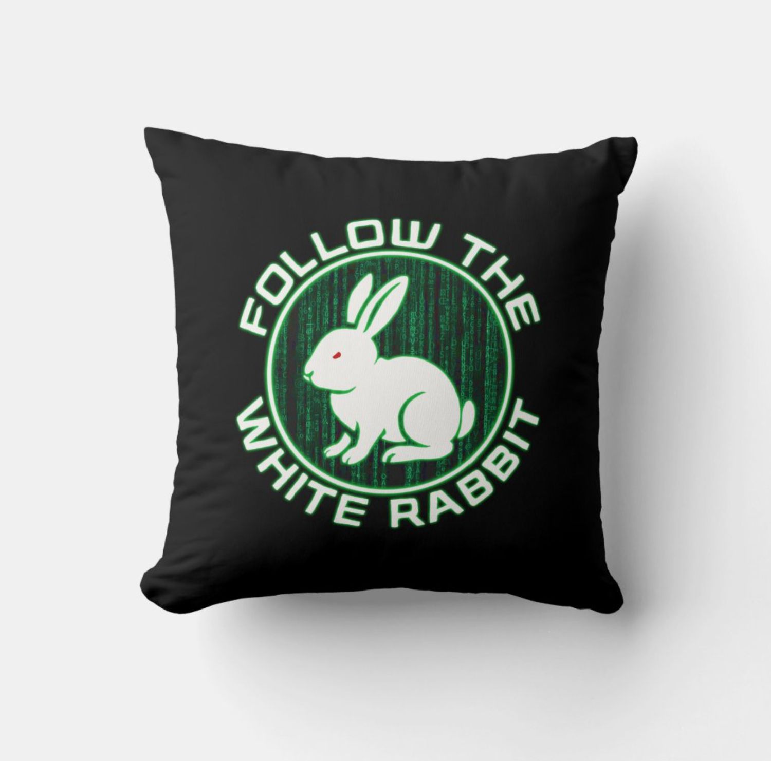 Follow the White Rabbit - Pillow and Insert
